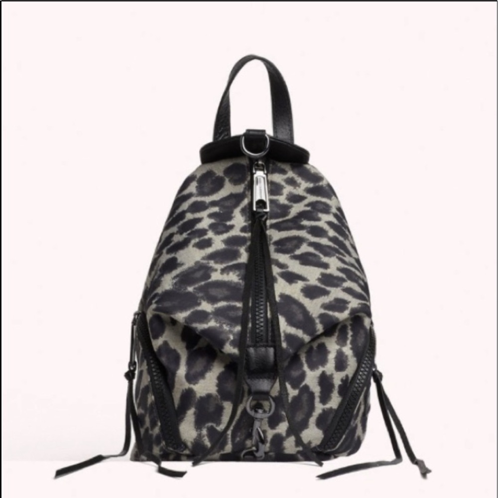 Rebecca Minkoff Mini Julian Nylon Leopard Backpack